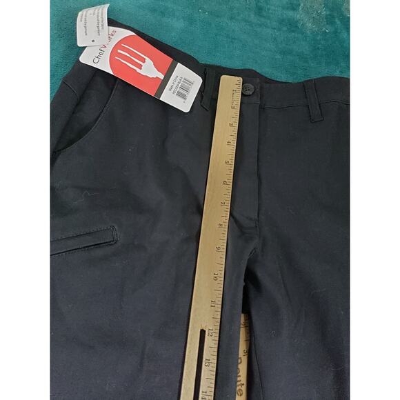 Chef Works Pants Size 6 Womens Black Stretch Chino Khaki Work Straight NWT - Picture 9 of 14